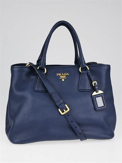 prada leather tote bluette